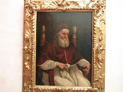 Portrait of Pope Julius II - Raffaello - Florence - Uffizi-stock-foto