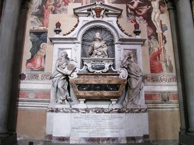 Tomb of Galileo Galilei - Florence - Santa Croce-stock-photo