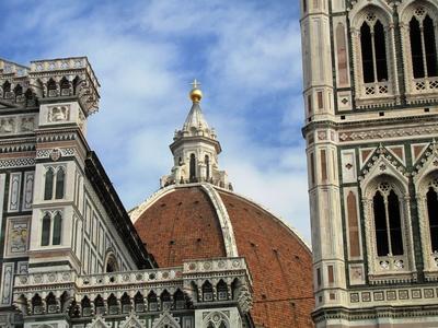 Firente - Floirence - Dome Cupole - Brunelleschi - Giotto Tower-stock-foto