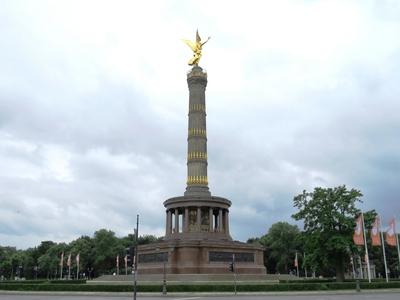 Berlin, 1 July 2017The Victory Column (Siegess?ule) of Berlin. A Diadaloszlop (Siegess?ule). Heinrich Strack tervei szerint ?p?lt 1964-ben a porosz-d?n h?bor?ban aratott gy?zelem eml?k?re.-stock-foto