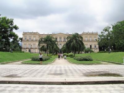 Rio de Janeiro, 25 January 2012.The National Museum of Brasil in Rio de Janeiro Imperial Palace. Partcularly reach its collection of Dinosaurus and Palenteology and Ethnology. It hosts the oldest skeletal find of Latin America, the Luzia.A brazil cs?sz?ri palota, a Sao Cristovao (Szent Krist?f) Rio de Janeiro Sao Cristovao ker?let?ben, a Boa Vista birtokon. A XVIII. sz?zadban ?p?lt klasszicista st?lusban. Itt lakott I. P?ter, aki a portug?l tr?n helyett a brazilt v?lasztotta, majd ut?dja, II.P?ter is. 1818 ?ta a brazil nemzeti m?zeumnak ad otthont. K?l?n?sen gazdag dinoszaurusz ?s etnol?giai gy?jtem?nye. Itt tal?lhat? az amerikai f?ldr?szen lelt leg?sibb emberi csontv?z, a Luzia.-stock-foto