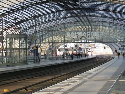 Berlin, 25 March 2018Berlin-main Railway Station.A berlini F?p?lyaudvar. Hauptbahnhof.-stock-foto