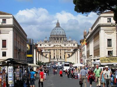 Rome - Vatican - St. Peters Baslica - Via della Conciliazione-stock-foto