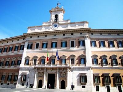 Rome - Italian Parliament - Montecitorio Palace-stock-foto