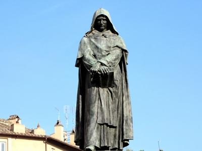 Giordano Bruno statue in Campo d? Fiori - Rome --stock-foto
