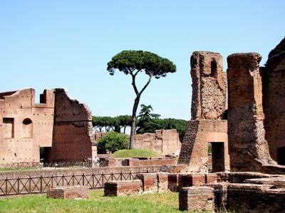 Rome - Palatinus Hill - Emperors' Palace-stock-foto