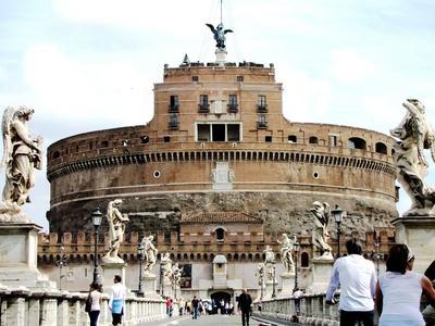 Rome - Castel Sant'Angelo - Emperor Hadrian's Mausoleum-stock-foto