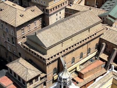 Sistine Chapel - Rome - Vatican - Michelangelo-stock-foto