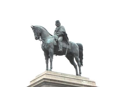 Rome - Giuseppe Garibaldi Statue-stock-foto