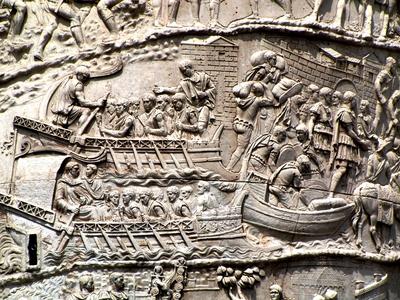 Frieze of Trajan Column - Rome-stock-foto