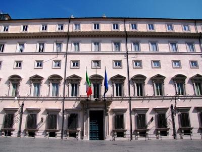 Rome - Italian Prime Minister Office - Chigi Palace-stock-foto
