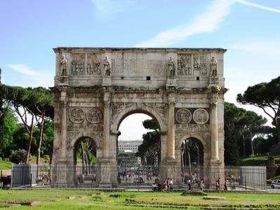 Rome - Arch of Constantine-stock-foto