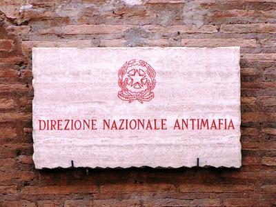 Name plaque - Rome - Mafia Investigation Directorate-stock-foto