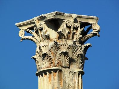 Corinthian Column - Temple of Zeus - Athens-stock-foto