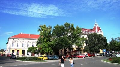 Nagykőrös - City Center - Postal Palace - City view-stock-foto