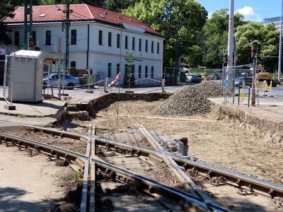 Electric track repair - Budapest-stock-foto