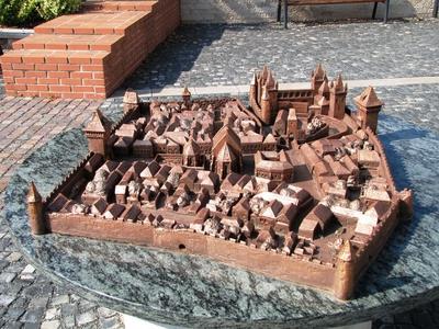 K?szeg (Hungary), 13 September 2016.Maquette of K?szeg in the Middle Age.K?szeg k?z?pkori makettje.-stock-foto