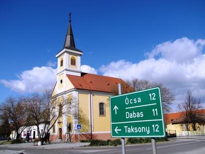 Bugyi, 2010. m?rcius 14.A bugyi Szent Adalbert katolikus templom (XVIII. szd.).-stock-foto