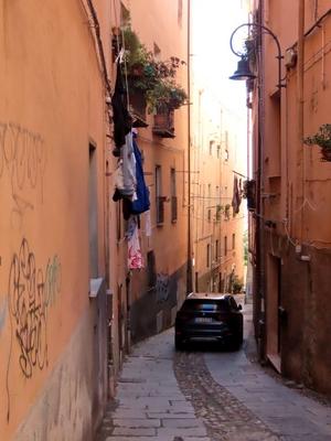Cagliari old town alley - Sardinia - Italy-stock-foto