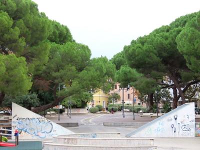 Nuoro - Sardinia - The city's landscaped main square - Italy-stock-foto