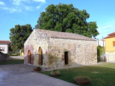 The 14th century St. John's Church in Barumini, Sardinia - Italy-stock-foto