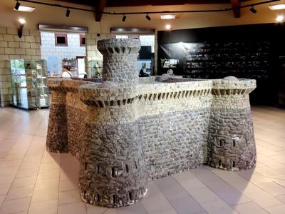 A reconstructed copy of the Nuragh fortress in Barumini - Zapata Museum - Sardinia - Italy-stock-foto