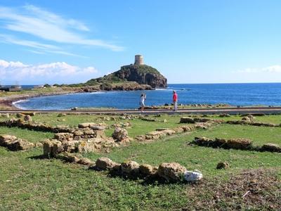 Nora - Remains of an ancient Phoenician settlement - Sardinia - Italy-stock-foto