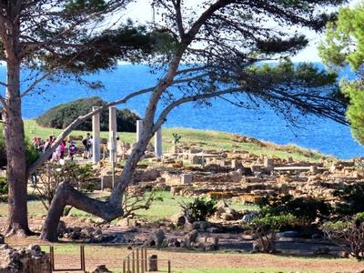 Nora - Sardinia -  Ancient Phoenician szzlement - Italy-stock-foto