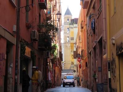 Cagliari - Via Sicilia - Sardinia - Italy-stock-foto