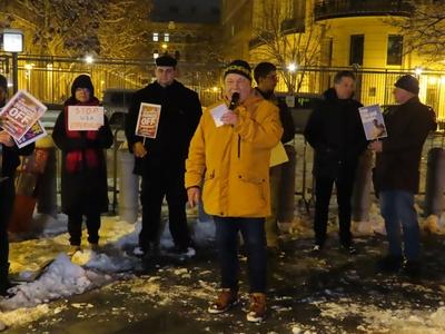 Solidarity demonstration with Venezuela - Hegyi Gyula - Budapest-stock-foto