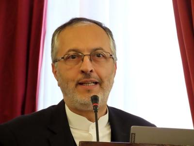 Morteza Moradian, Ambassador of Iran in Budapest - Centenary of diplomatique relations between Hungary and Iran - Exhibition in Budapest-stock-foto