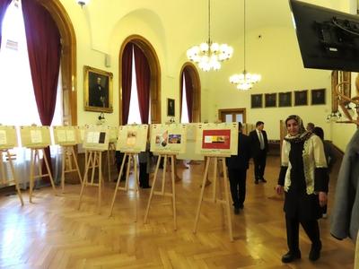 Iranian exhibition on history of Centenary of Hungarian-Iranian diplomatic relations - Budapest - ELTE University-stock-foto