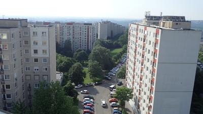 Panelházak Gazdagréten-stock-foto