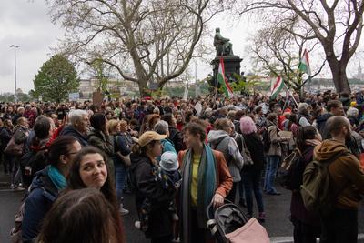 Teacher protest in Budapest-stock-foto
