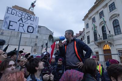 Teacher protest in Budapest-stock-foto