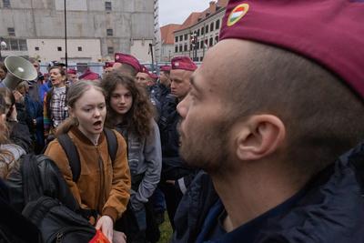 Teacher protest in Budapest-stock-foto