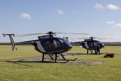Police helicopter flight near lake Balaton-stock-foto