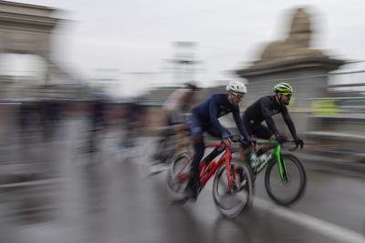 Tour de Hongrie bicycle race-stock-foto