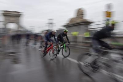 Tour de Hongrie bicycle race-stock-foto