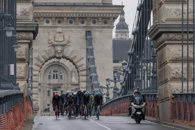 Tour de Hongrie bicycle race-stock-foto