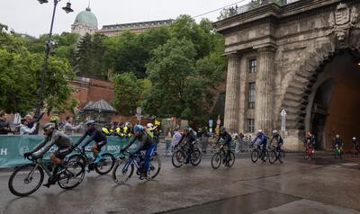 Tour de Hongrie bicycle race-stock-foto