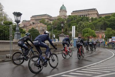 Tour de Hongrie bicycle race-stock-foto