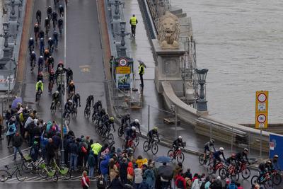 Tour de Hongrie bicycle race-stock-foto