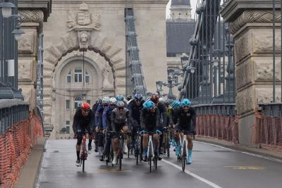 Tour de Hongrie bicycle race-stock-foto