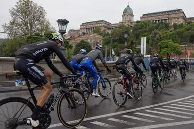 Tour de Hongrie bicycle race-stock-foto