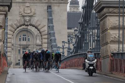 Tour de Hongrie bicycle race-stock-foto