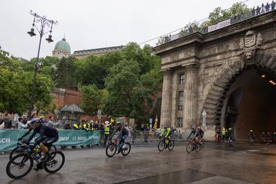Tour de Hongrie bicycle race-stock-foto