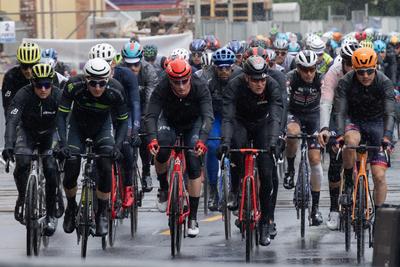 Tour de Hongrie bicycle race-stock-foto
