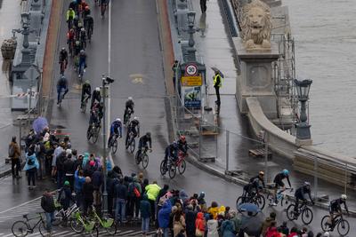 Tour de Hongrie bicycle race-stock-foto