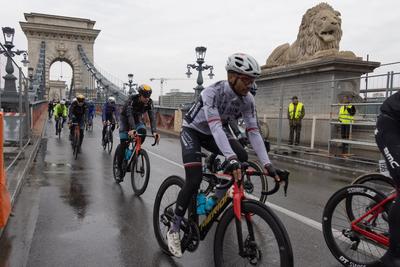 Tour de Hongrie bicycle race-stock-foto